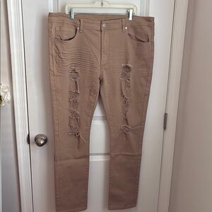 Tan Straight Cut Jeans for Everyday Wear NWOT